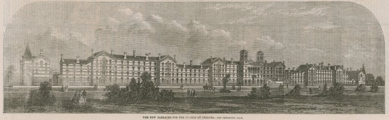The new barracks for the Guards at Chelsea by English School