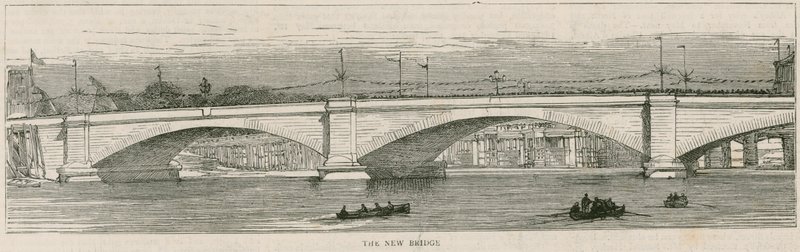 The new bridge over the River Thames at Putney by English School