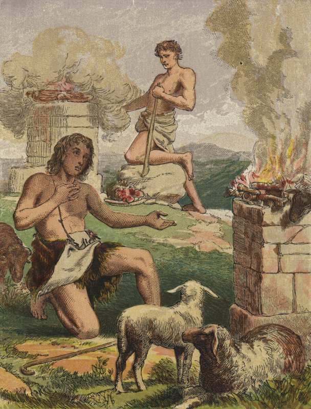 The Offerings of Cain and Abel by English School