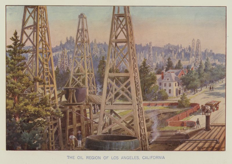The Oil Region of Los Angeles, California by English School