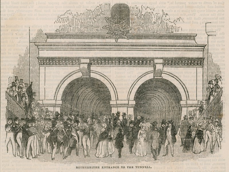 The Opening of the Thames Tunnel; Rotherhithe Entrance to the Tunnel by English School
