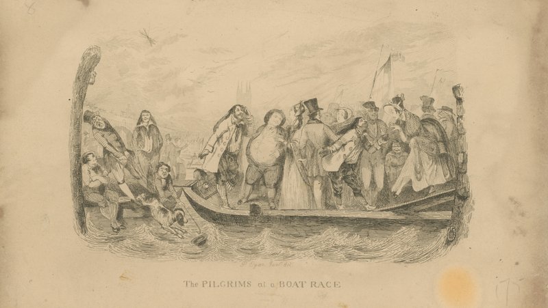 The Pilgrims at a Boat Race by English School