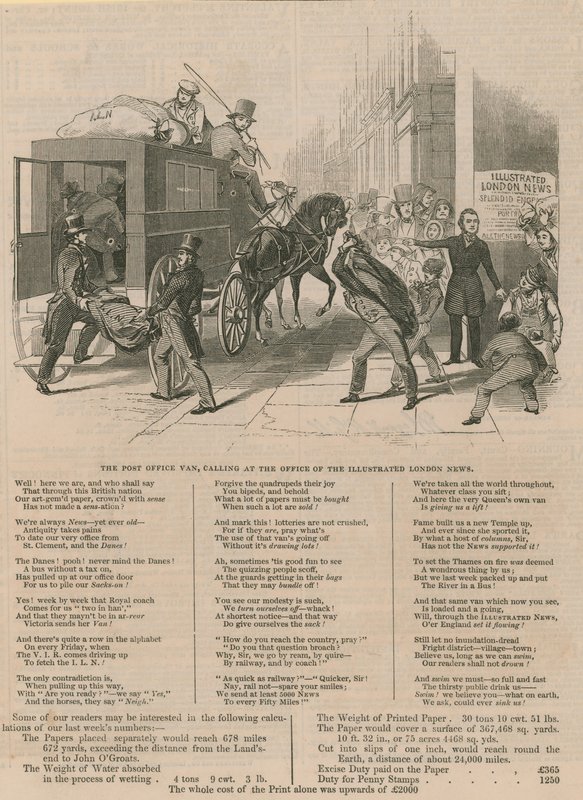 The Post Office at the Office of the Illustrated London News by English School