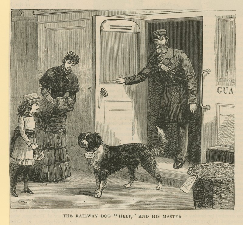 The Railway Dog Help and His Master by English School