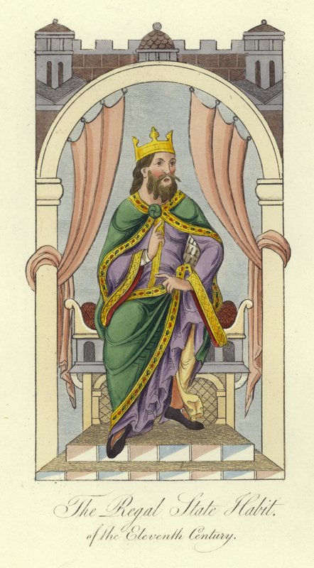 The regal state habit of the 11th Century by English School