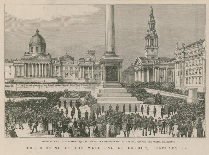 The Rioting in the West End of London by English School