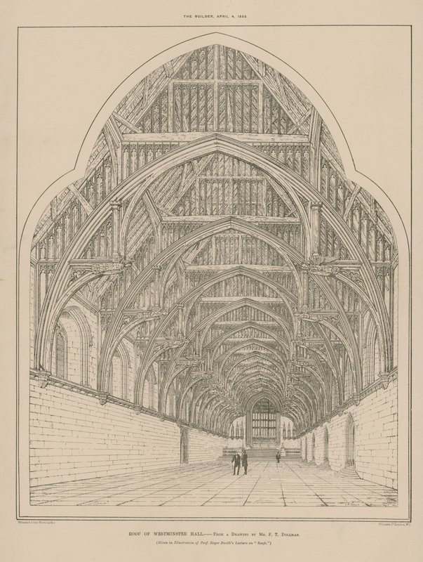 The Roof of Westminster Hall by English School