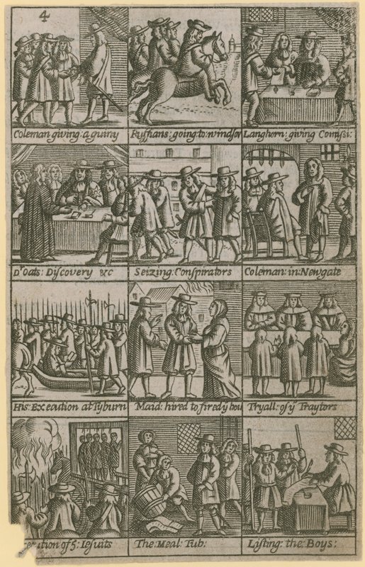 The story of Edward Coleman, tried for treason on 27 November 1678 by English School