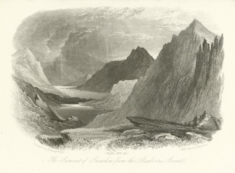 The Summit of Snowdon from the Llanberis Ascent, Wales by English School