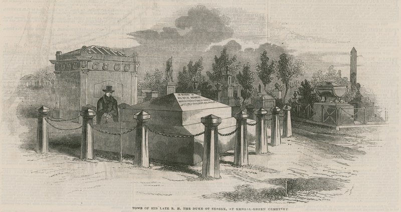 The Tomb of the Duke of Sussex by English School