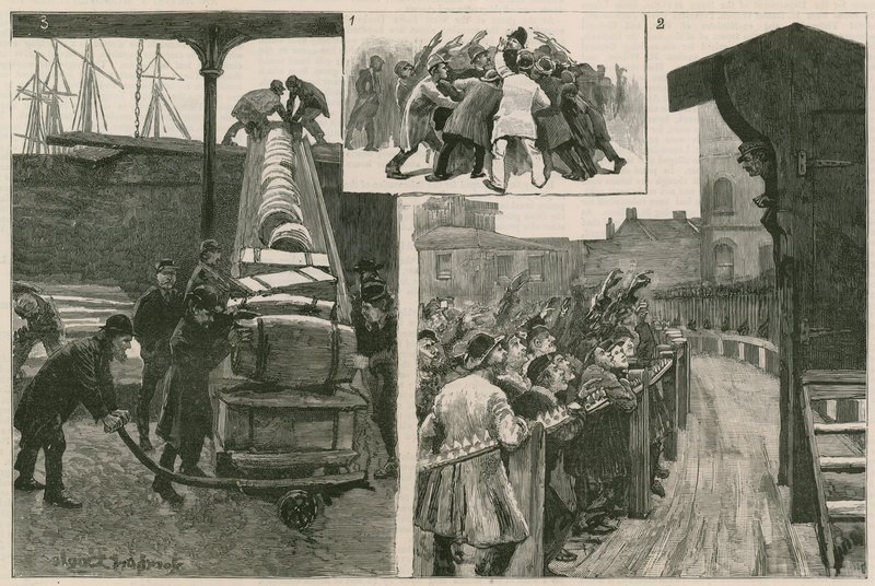 The Unemployed Seeking Work at the Docks by English School