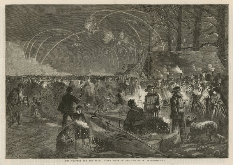 The Weather and the Parks: Night Scene on the Serpentine by English School
