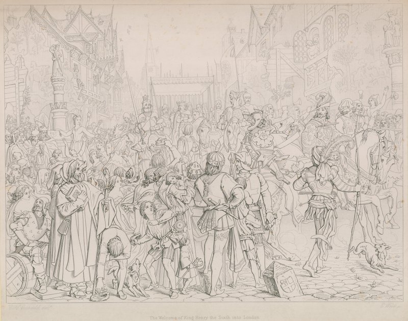 The Welcome of King Henry VI into London by English School