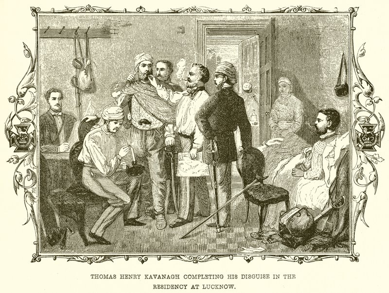 Thomas Henry Kavanagh Completing his Disguise in the Residency at Lucknow by English School
