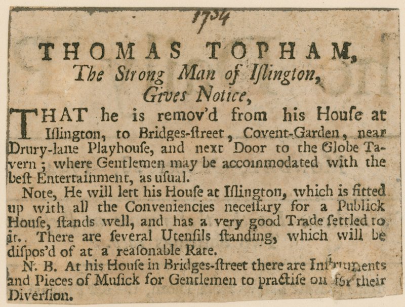 Thomas Topham, the strong man of Islington by English School