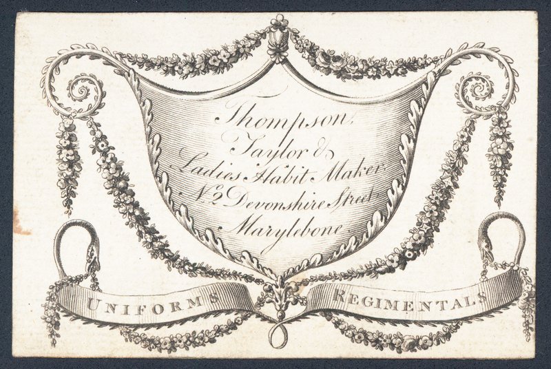 Thompson, tailor and ladies habit maker by English School