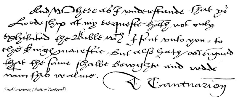 Thomas Cranmer, Archbishop of Canterbury by English School