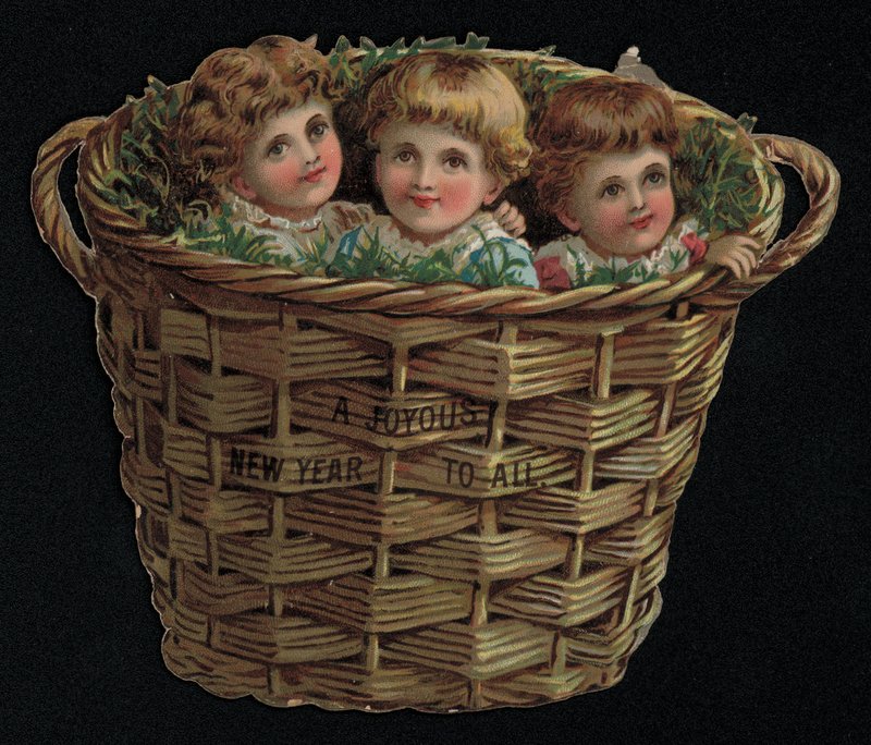 Three Children in a Basket, New Year