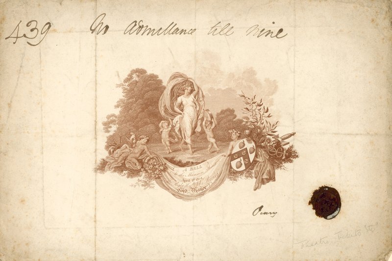 Ticket to The Ball at the Mansion House, London, 2 April 1804 by English School
