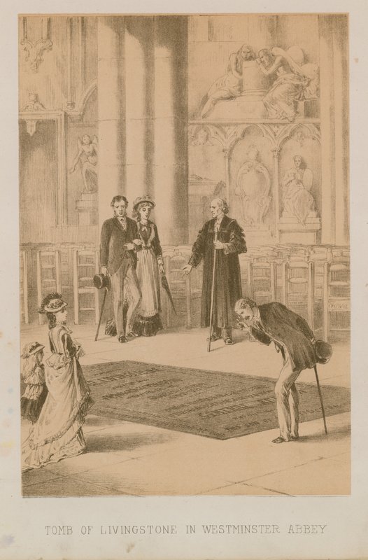 Tomb of Livingstone in Westminster Abbey by English School