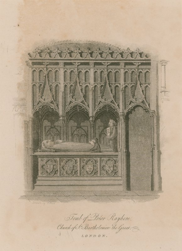 Tomb of Prior Rayhere, Church of St Bartholomew the Great, Smithfield by English School