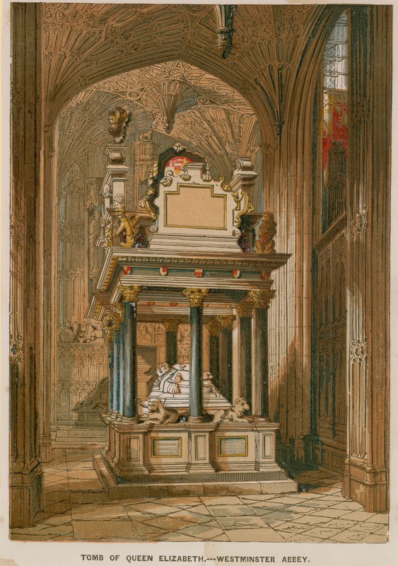 Tomb of Queen Elizabeth I in Westminster Abbey by English School