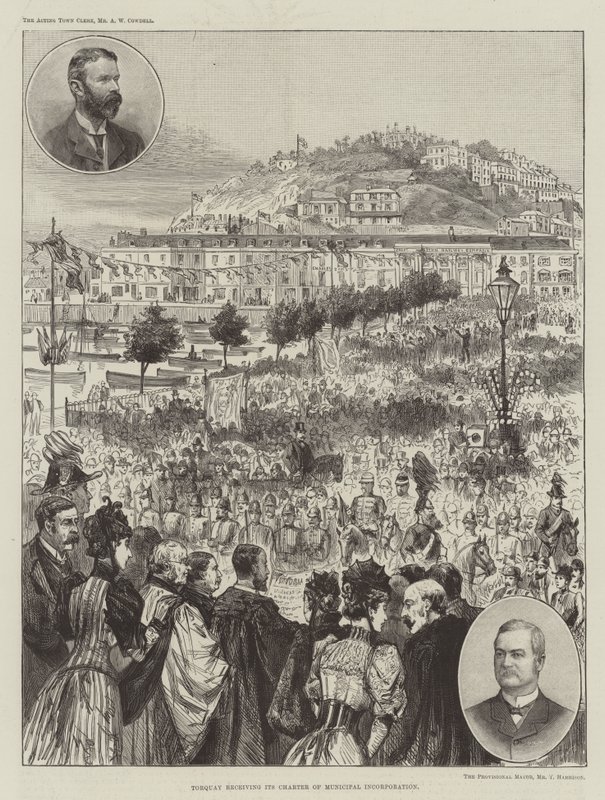 Torquay receiving its Charter of Municipal Incorporation by English School