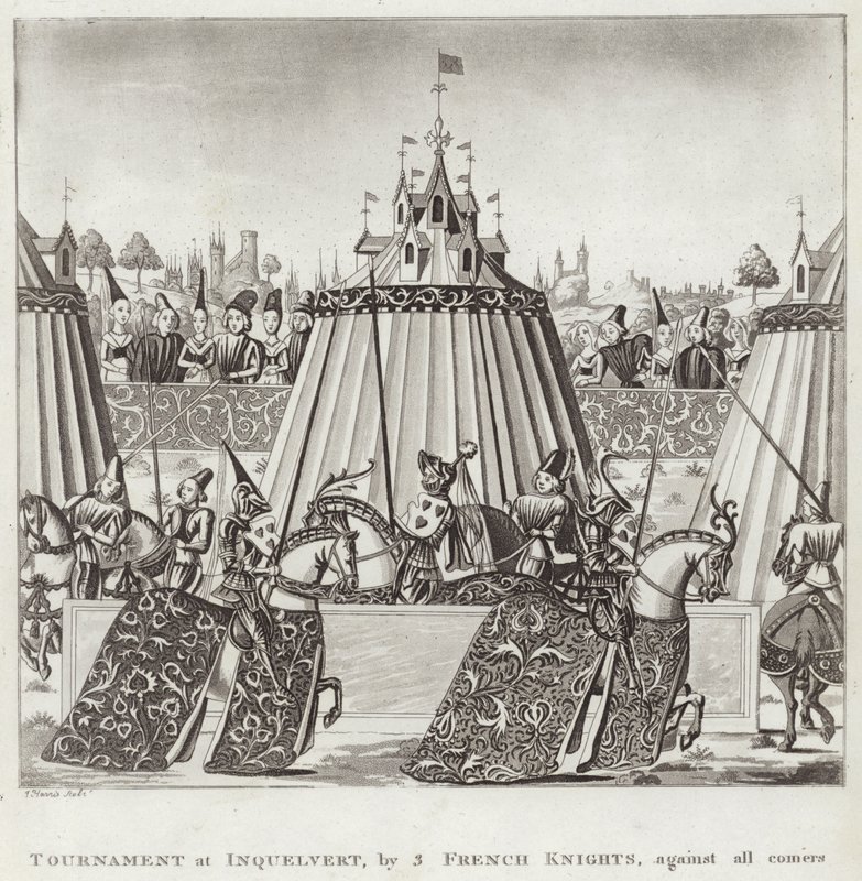 Tournament at Inquelvert by 3 French Knights against all comers by English School