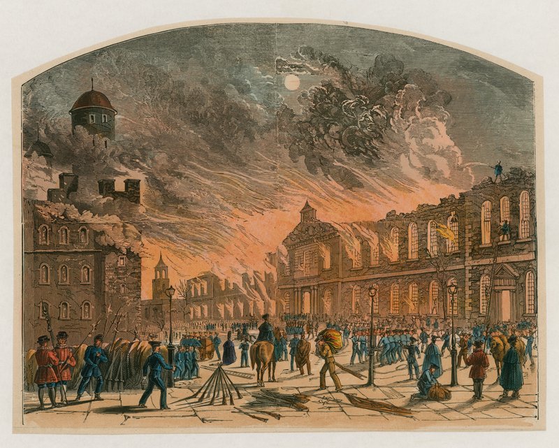 Tower of London Fire, 1841 by English School