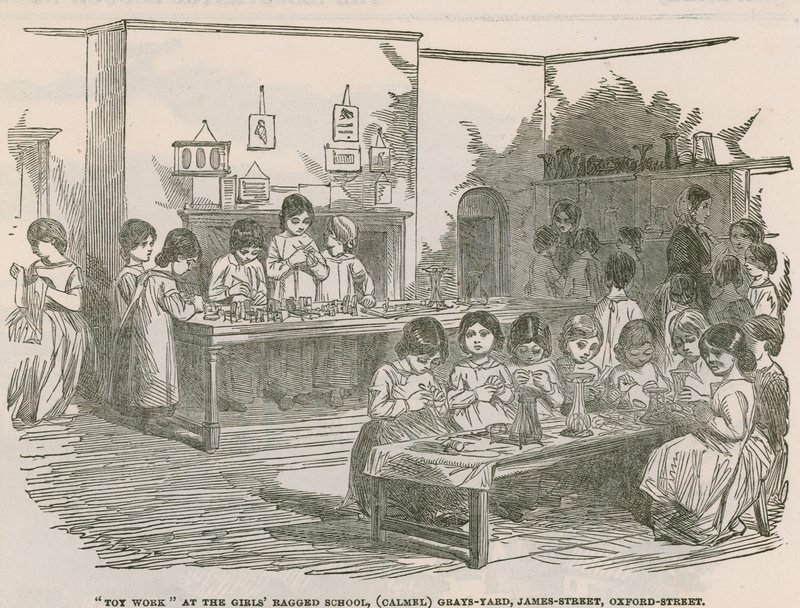 Toy Work at the Girls Ragged School, (Camel) Gray
