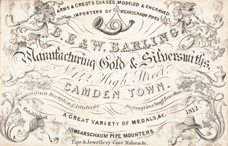 Trade Card, B E & W Barling by English School