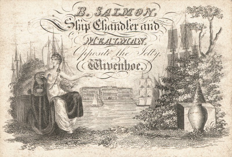 Trade card, B Salmon by English School