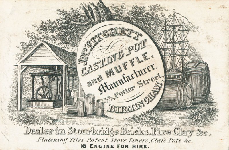 Trade card, Ino Fitchett by English School