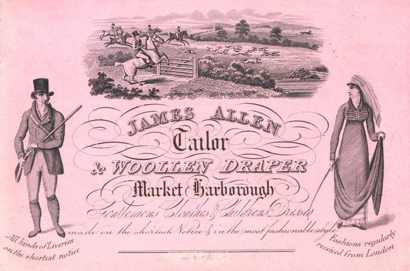 Trade Card, James Allen by English School