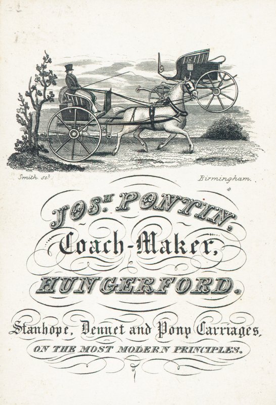 Trade Card, Joseph Pontin by English School