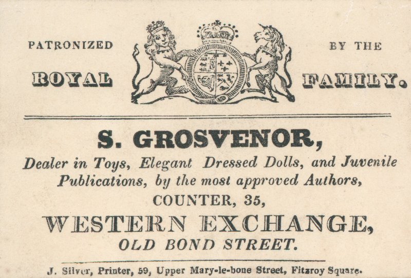 Trade Card, S Grosvenor by English School