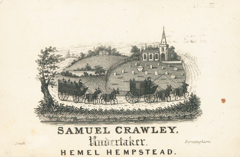 Trade card, Samuel Crawley by English School
