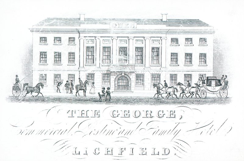 Trade card, The George by English School
