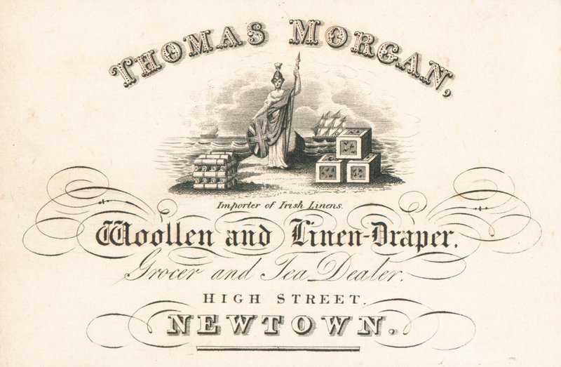 Trade card, Thomas Morgan by English School