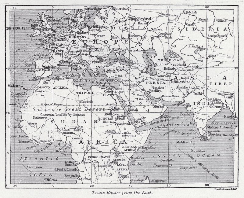 Trade Routes from the East by English School