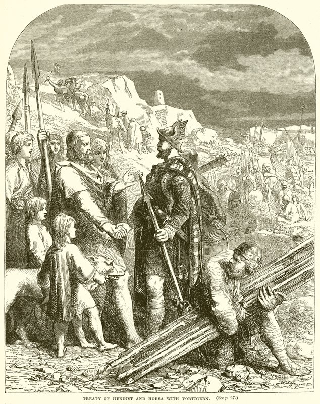 Treaty of Hengist and Horsa with Vortigern by English School