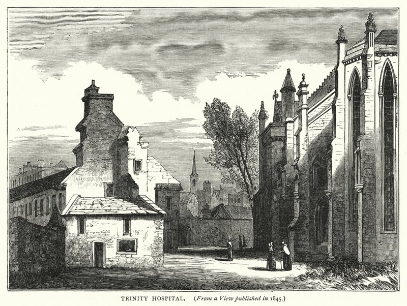 Trinity Hospital (engraving) by English School