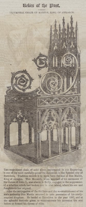 Triumphal Chair of Martin, King of Arragon by English School