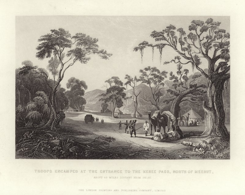 Troops Encamped at the Entrance to the Keree Pass by English School