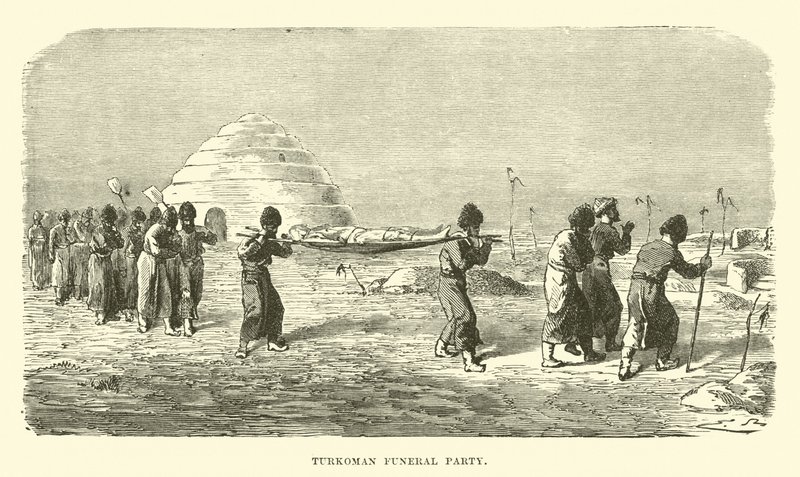 Turkoman Funeral Party by English School