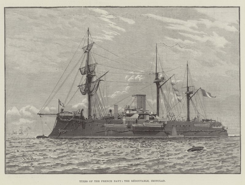 Types of the French Navy, the Redoutable, Ironclad by English School
