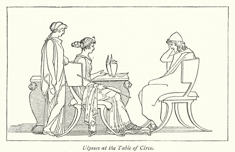 Ulysses at the Table of Circe by English School