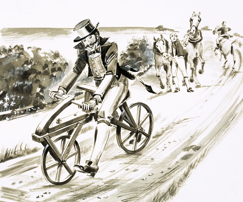 Unidentified Early Bicycle by English School