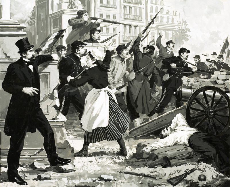 Unidentified man watching battle by English School