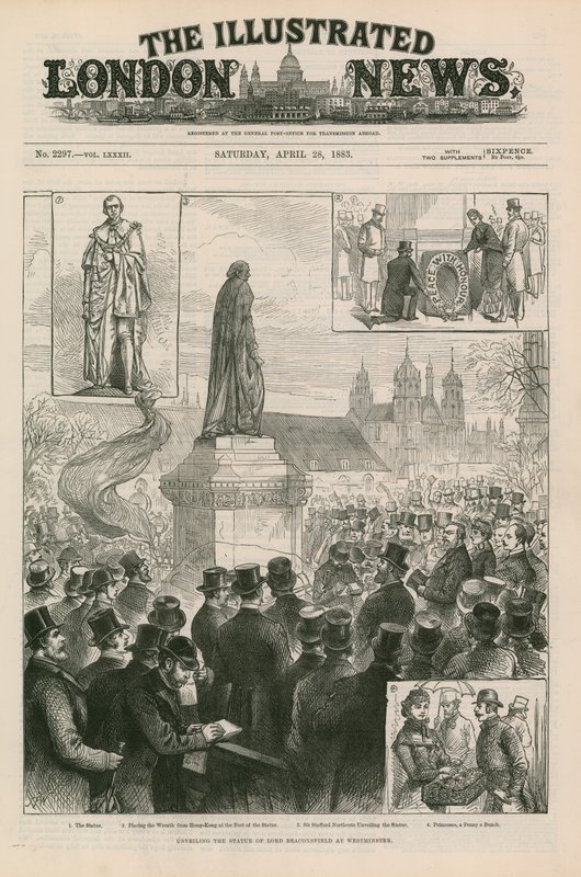 Unveiling the Statue of Lord Beaconsfield at Westminster by English School